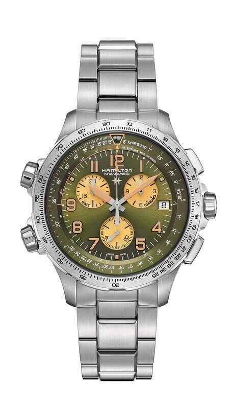 OROLOGIO HAMILTON KHAKI X-WIND GMT CHRONO QUARTZ