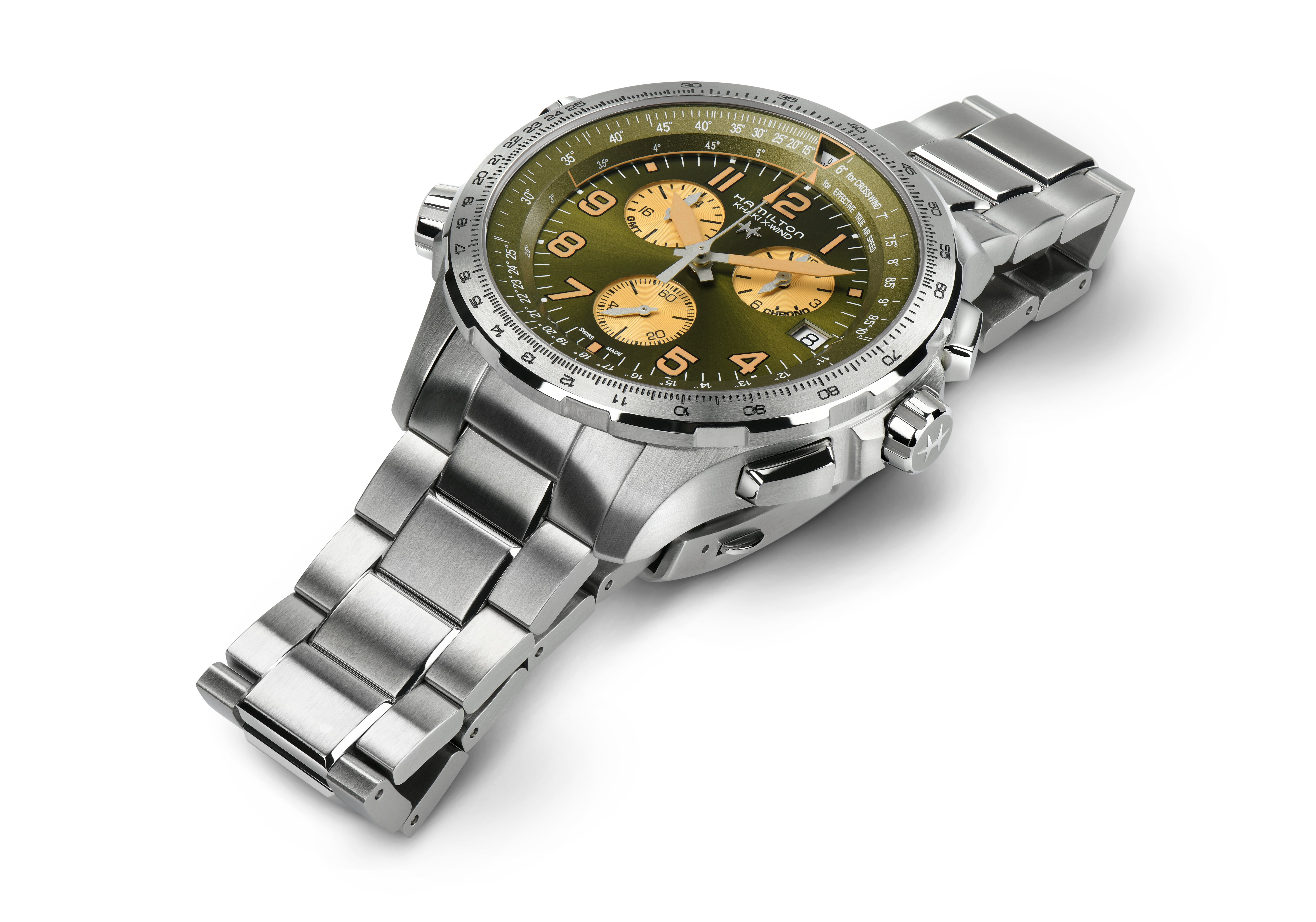 OROLOGIO HAMILTON KHAKI X-WIND GMT CHRONO QUARTZ