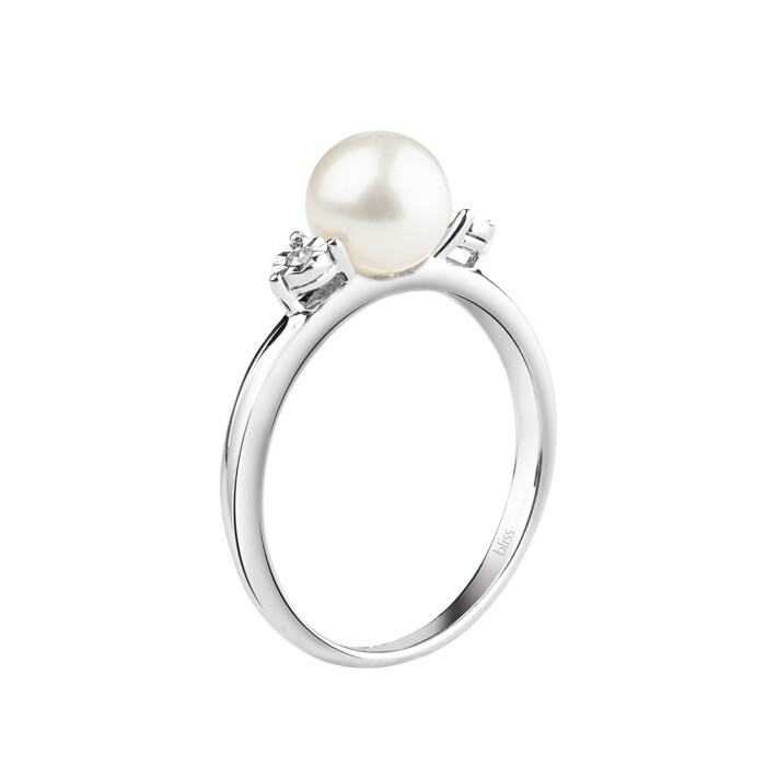 BLISS ANELLO  RUGIADA PERLE CON DIAMANTI