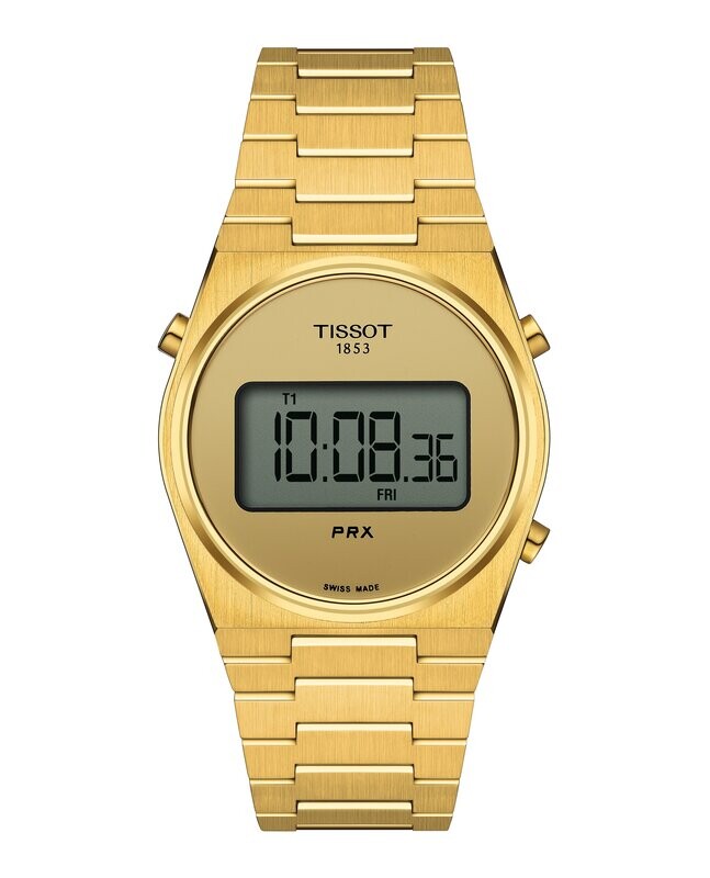 OROLOGIO TISSOT PRX DIGITAL YELLOW GOLD PVD 35mm