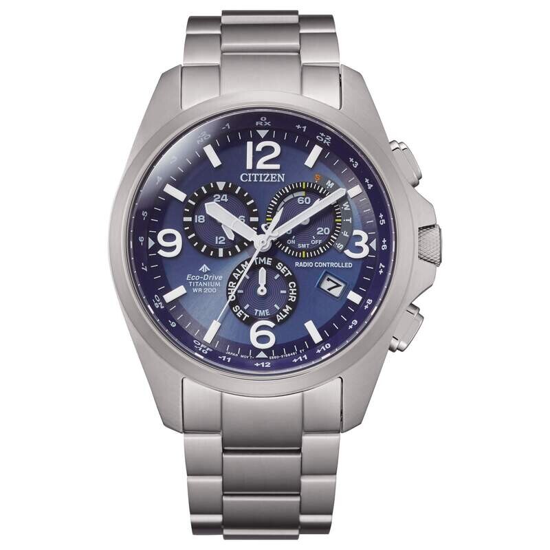 OROLOGIO CITIZEN FIELD RADIOCONTROLLATO SUPER TITANIO