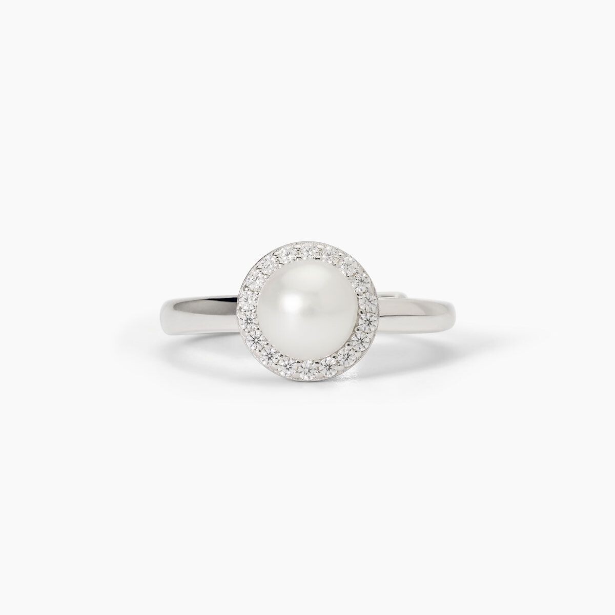 Mabina Anello in argento 925/°°° perle coltivate zirconi