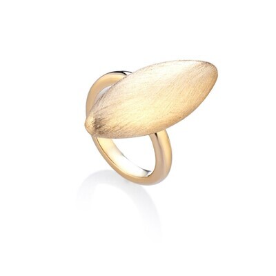 Marcello Pane anello in argento color oro con pietra colorata