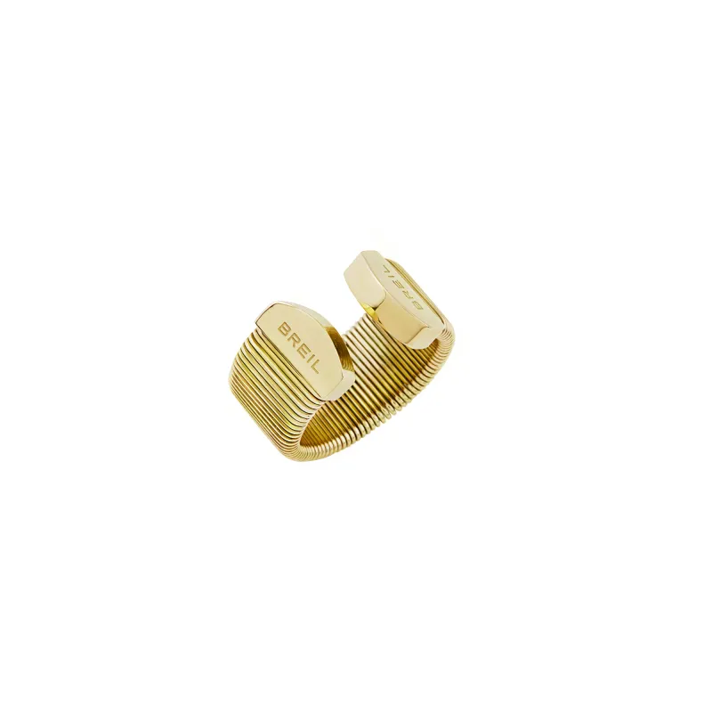 Breil Anello in acciaio oro Stylize
