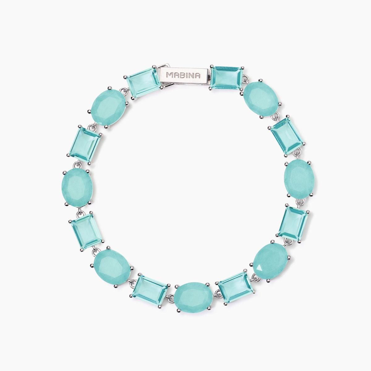 Mabina Bracciale in Argento con pietre azzurre