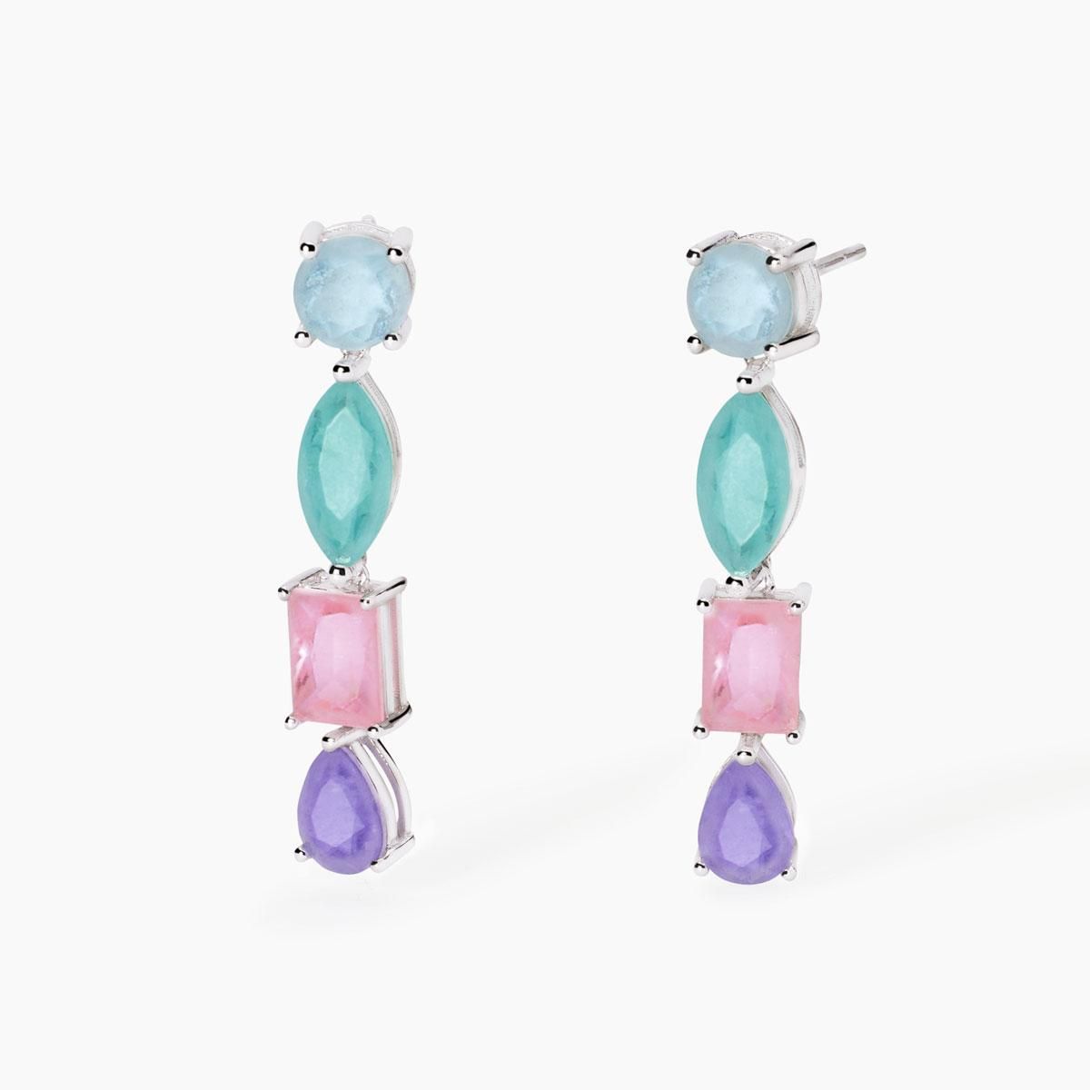 Mabina Orecchini con pietre multicolor