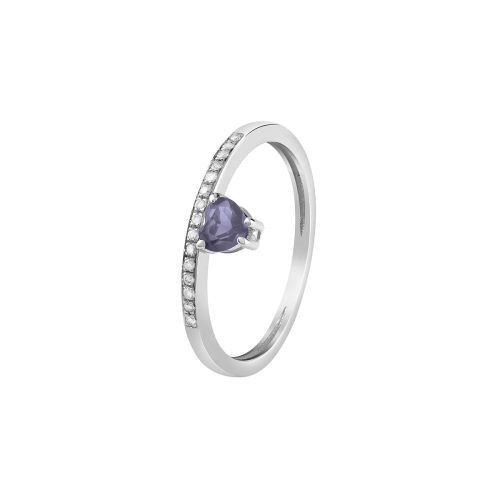 ANELLO BLISS BELLE CON IOLITE E DIAMANTI