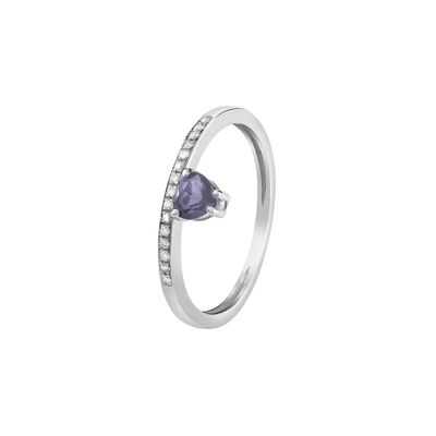 ANELLO BLISS BELLE CON IOLITE E DIAMANTI