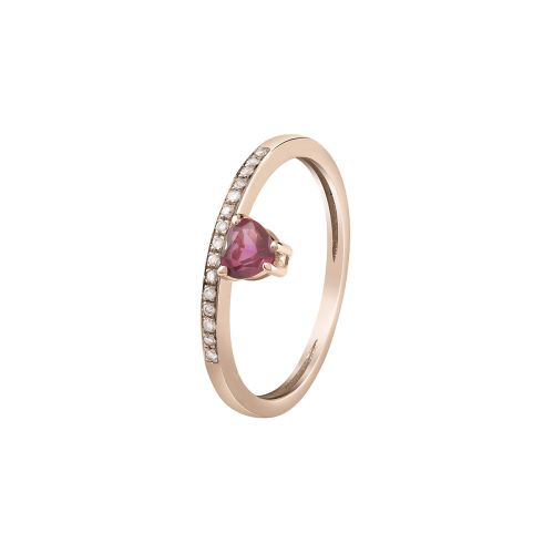 ANELLO BLISS BELLE ROSE' CON RODALITE E DIAMANTI