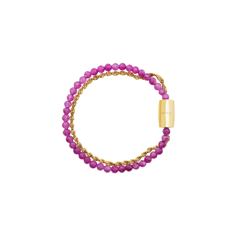 Breil Bracciale Magnetica System Purple Orchid con pietre agata viola TJ3621
