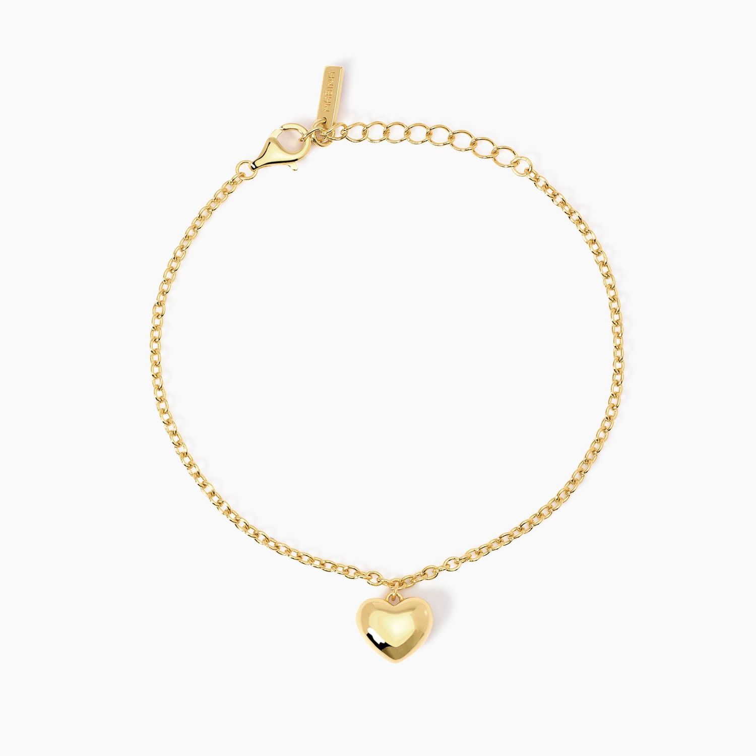 Mabina Bracciale in argento placcato oro con ciondolo cuore