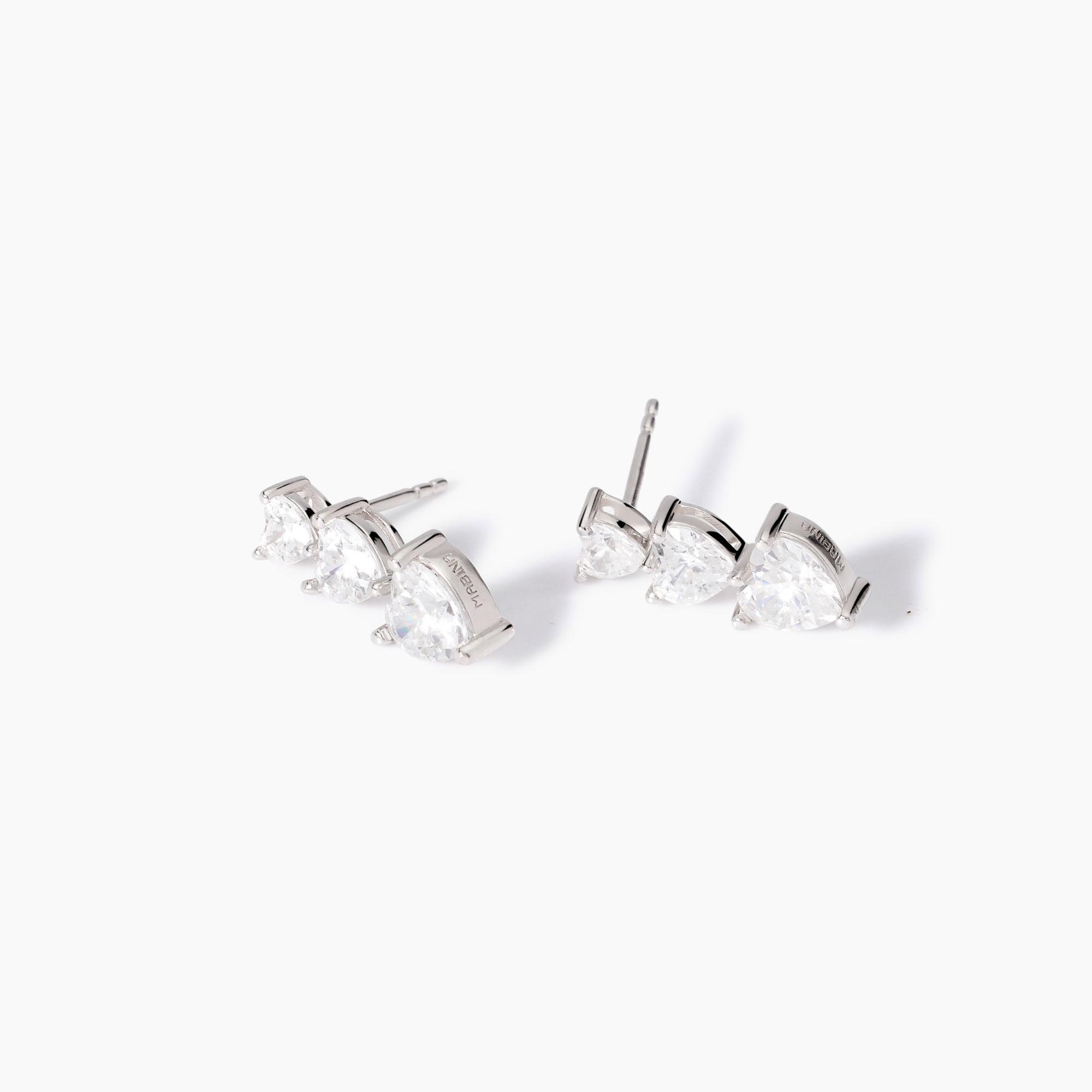 Mabina Orecchino in argento con zirconi cuore