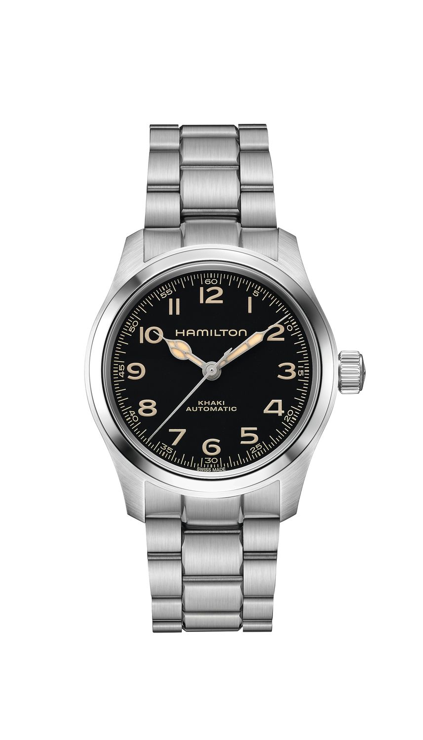 Hamilton Orologio Khaki Field Murph Automatico 42mm – Cassa Acciaio, Cinturino Pelle Nera H70605731