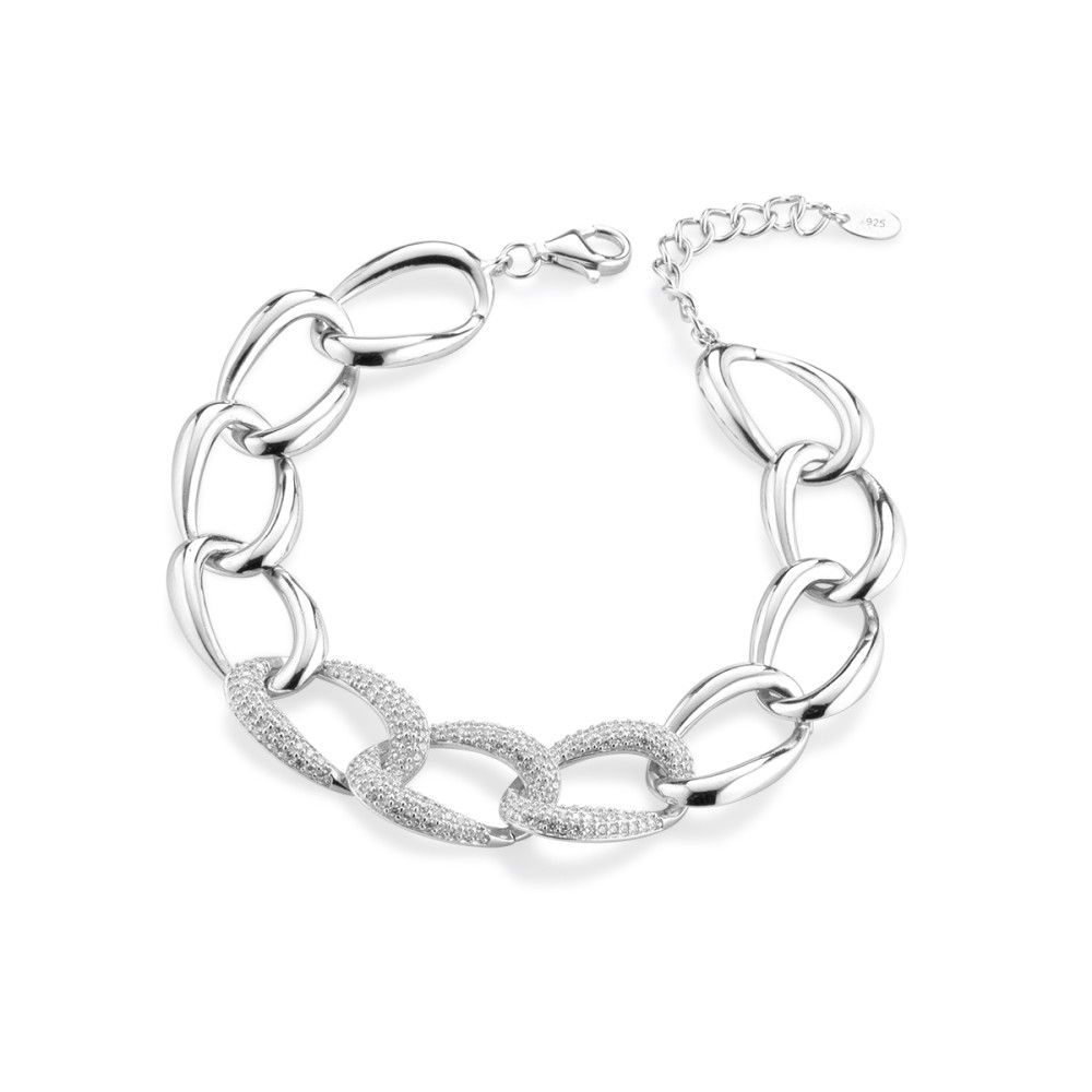 Marcello Pane bracciale Groumette Bianca Zirconata