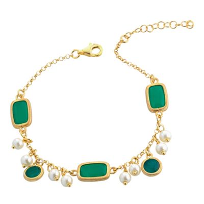Marcello Pane Bracciale oro con Charm verdi