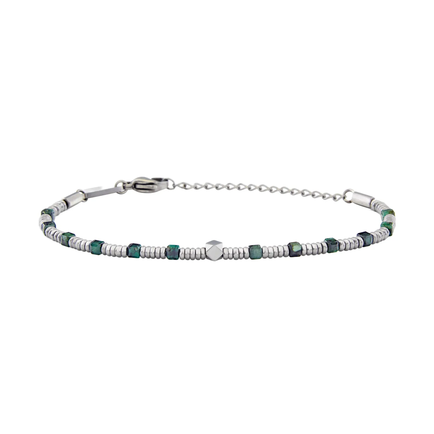 BRACCIALE BREIL PRIAM IN ACCIAIO E RADICE DI SMERALDO