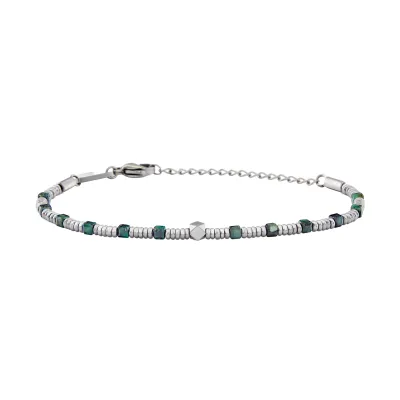 BRACCIALE BREIL PRIAM IN ACCIAIO E RADICE DI SMERALDO