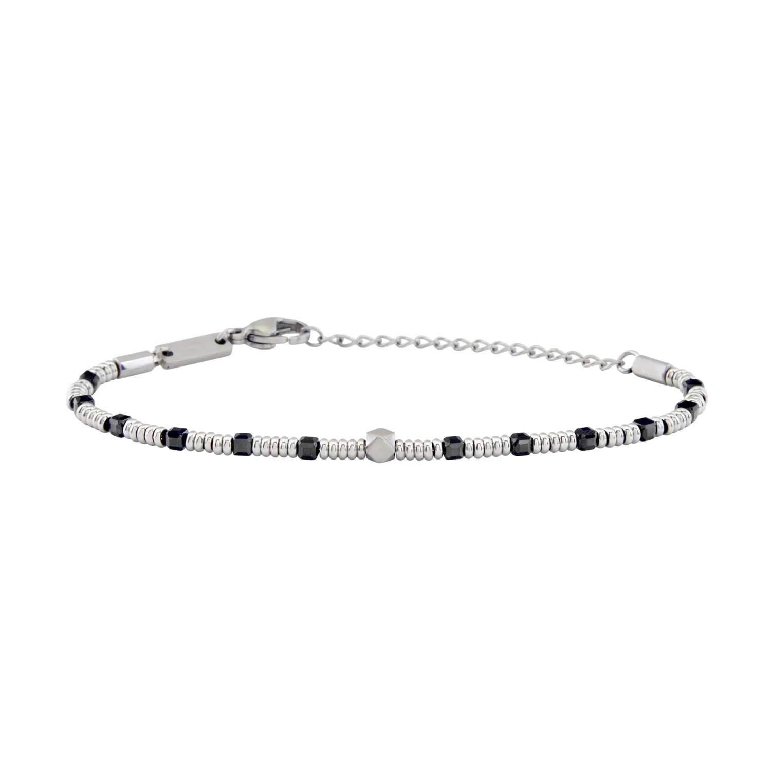 BRACCIALE BREIL PRIAM IN ACCIAIO E SPINELLO NERO