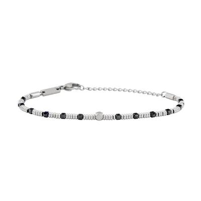 BRACCIALE BREIL PRIAM IN ACCIAIO E SPINELLO NERO