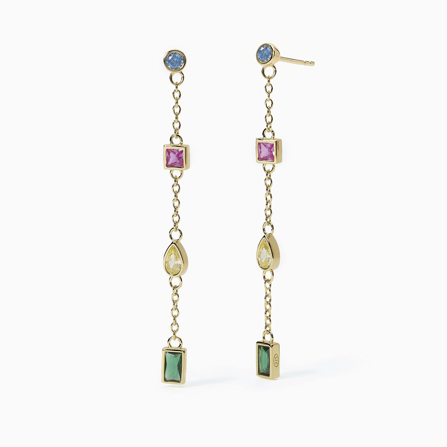 ORECCHINI MABINA RAINBOW CON CASTONI MULTIFORMA