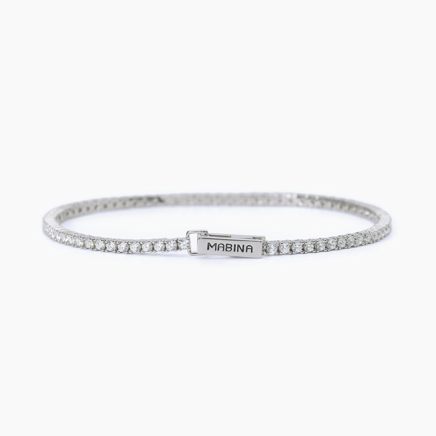 Mabina Bracciale tennis biano in Argnto 925/°°°