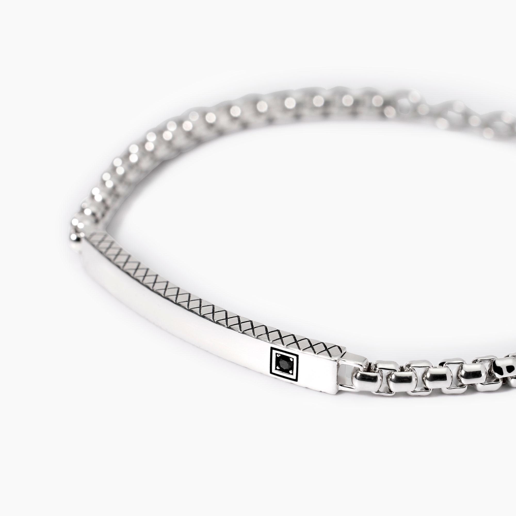 Mabina Bracciale con zircone e piastra in Argnto 925/°°°