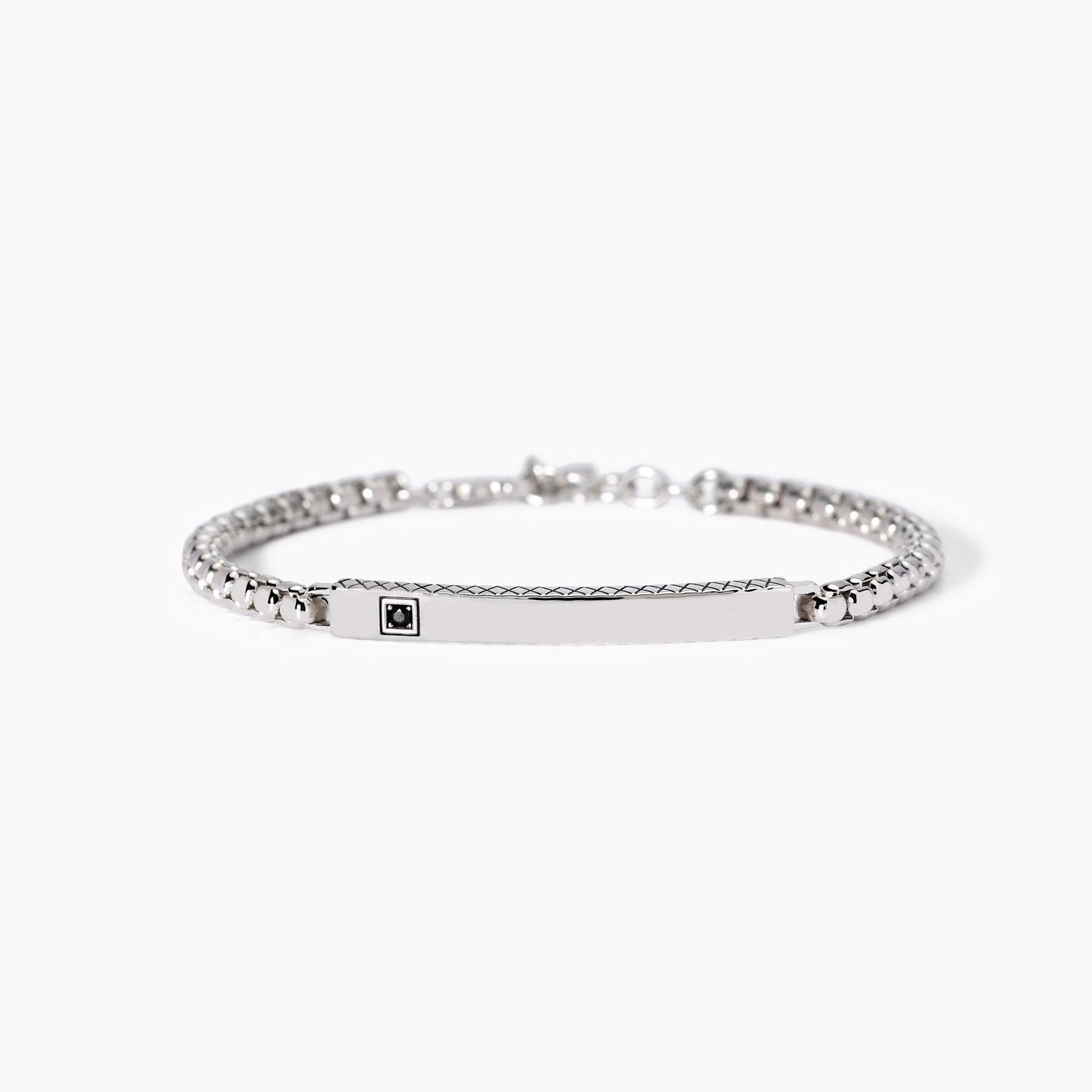 Mabina Bracciale con zircone e piastra in Argnto 925/°°°