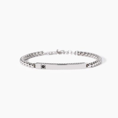Mabina Bracciale con zircone e piastra in Argnto 925/°°°