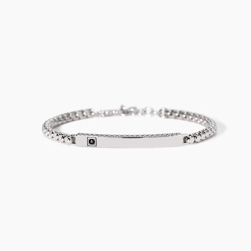 Mabina Bracciale con zircone e piastra in Argnto 925/°°°