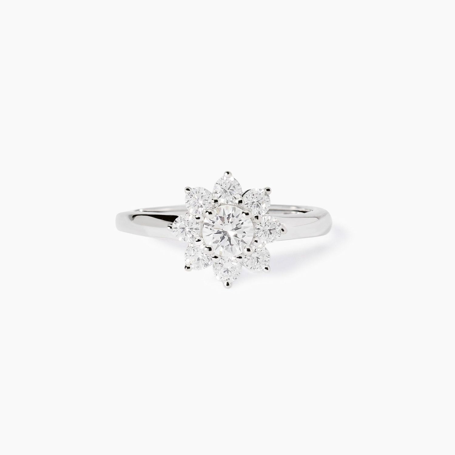 Mabina - Anello in argento con fiori di zirconi