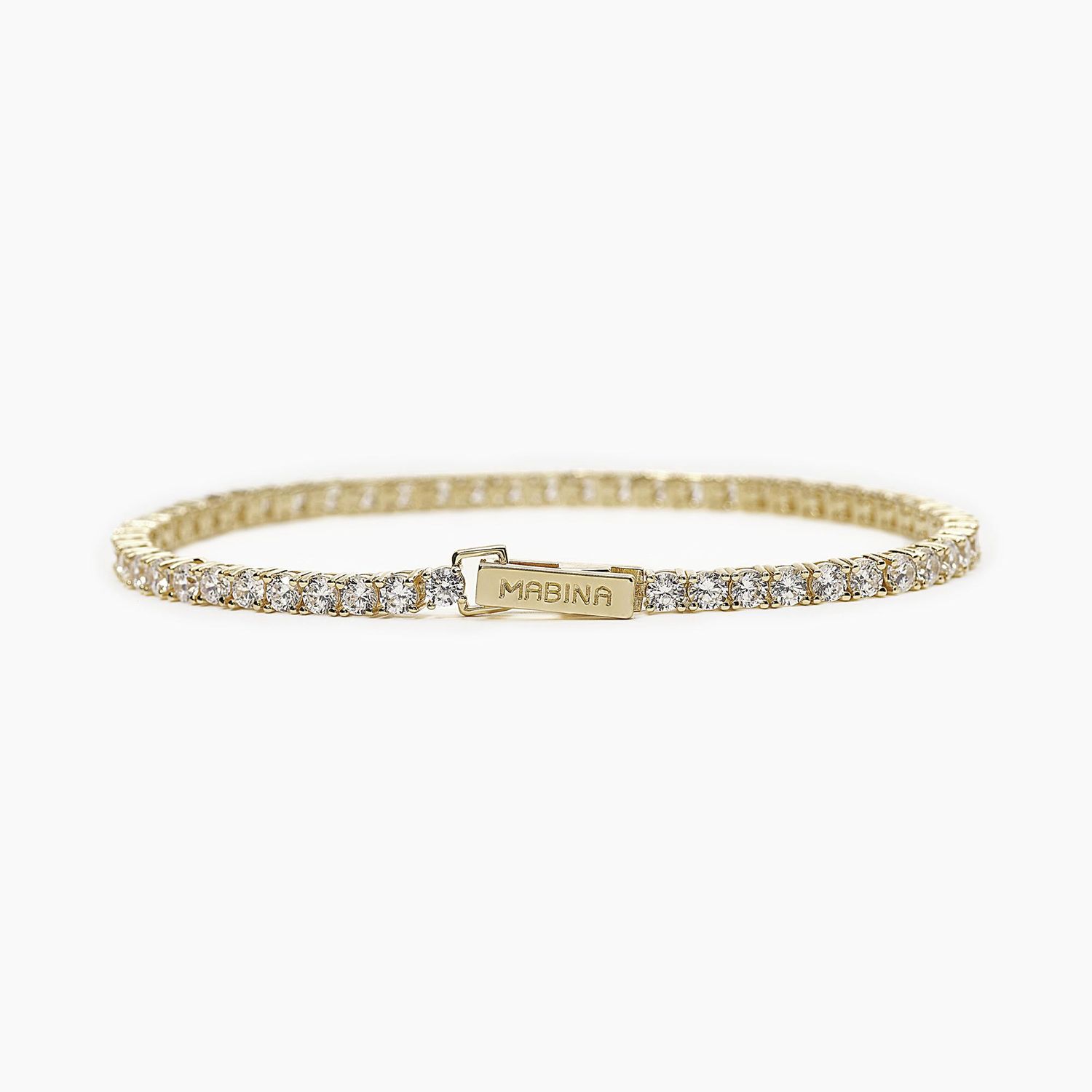 Mabina - Bracciale tennis dorato con zirconi