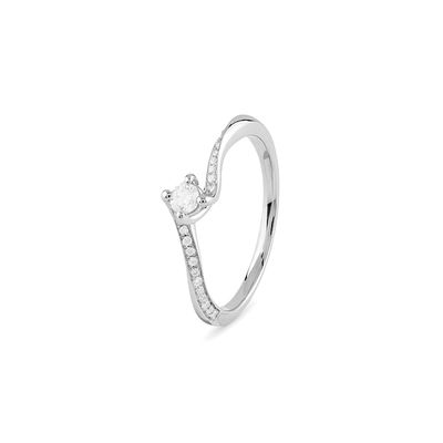 ANELLO SOLITARIO BLISS PLATINO CON DIAMANTI