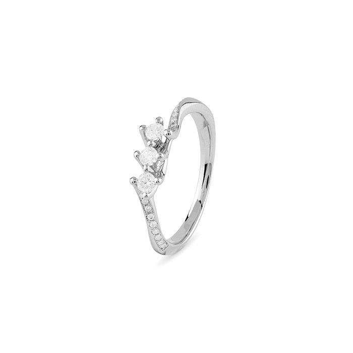 ANELLO TRILOGY BLISS PLATINO CON DIAMANTI
