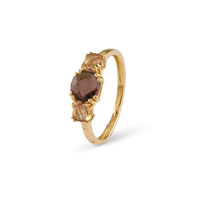 ANELLO BLISS JOY CANDY CON QUARZO FUME'