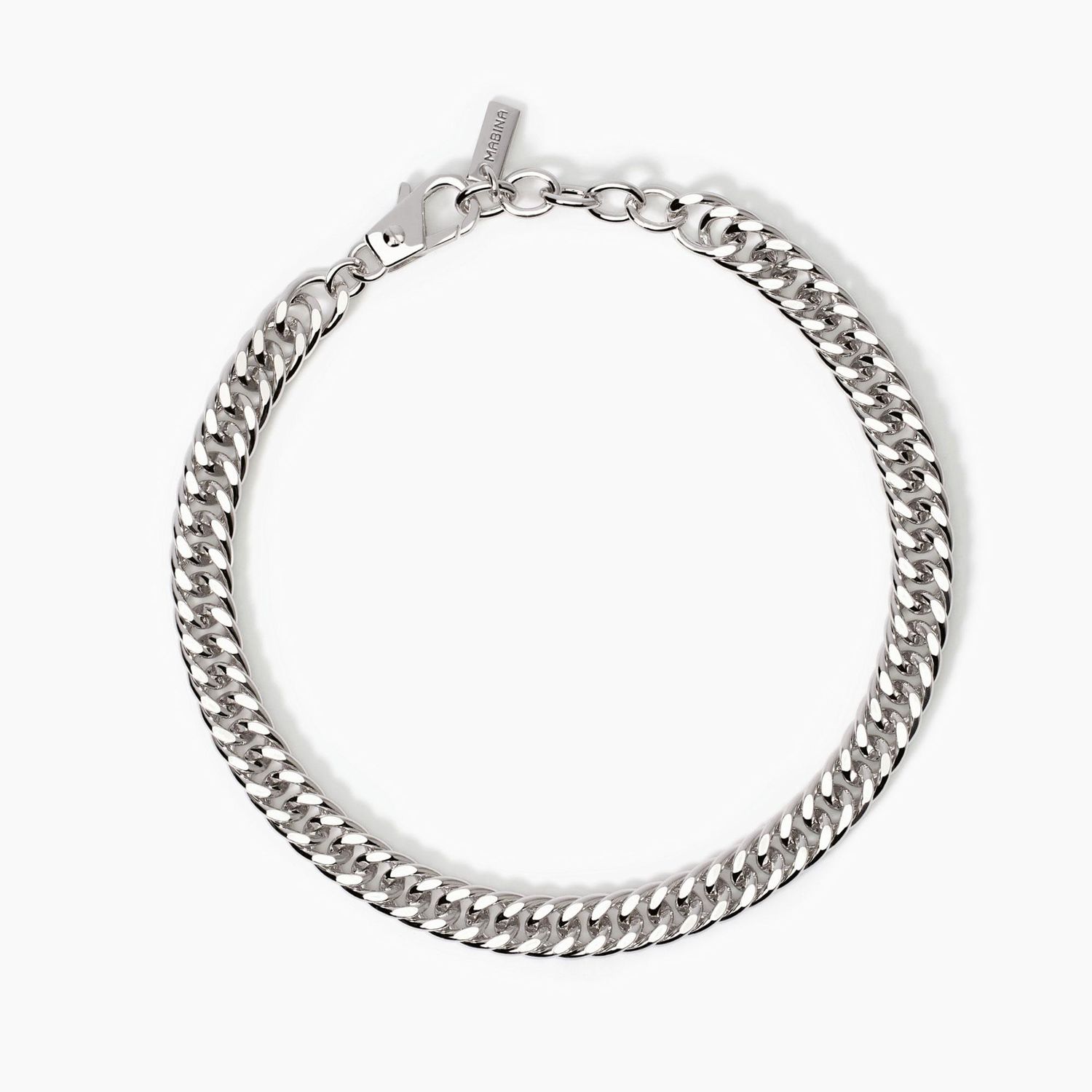 Mabina Bracciale uomo in argento con catena groumette