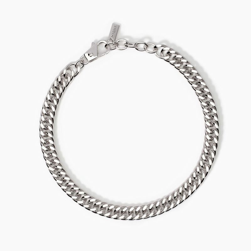 Mabina Bracciale uomo in argento con catena groumette