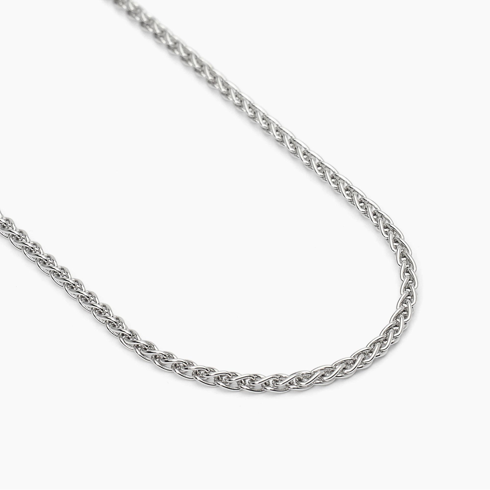 Mabina Collana uomo in argento con catena spiga
