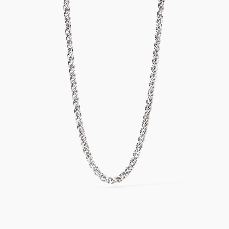 Mabina Collana uomo in argento con catena spiga
