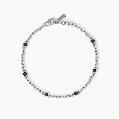 Mabina Bracciale con catena forzatina e zirconi