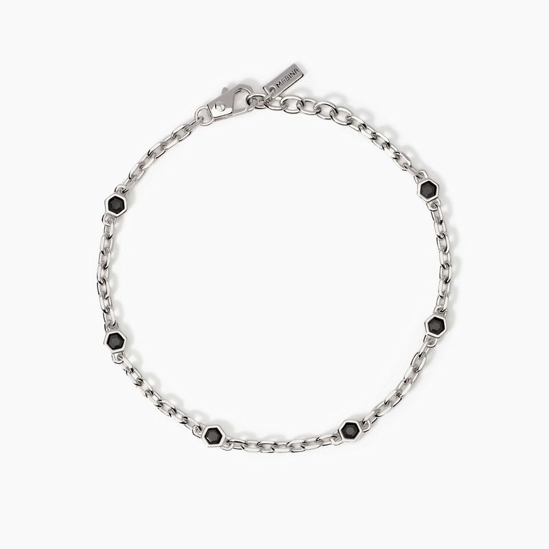 Mabina Bracciale con catena forzatina e zirconi