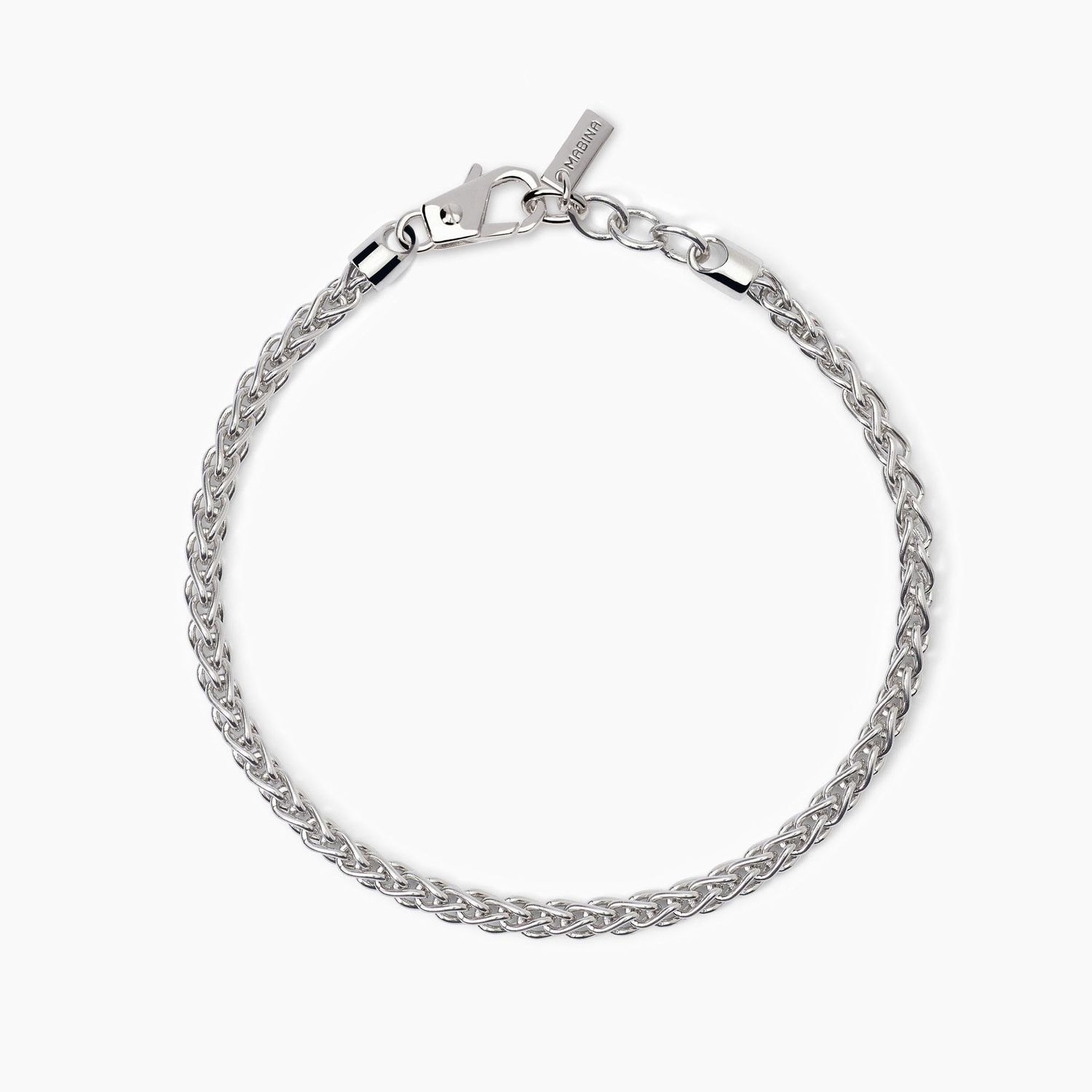 Mabina Bracciale uomo in argento con catena spiga EVERY DAY
