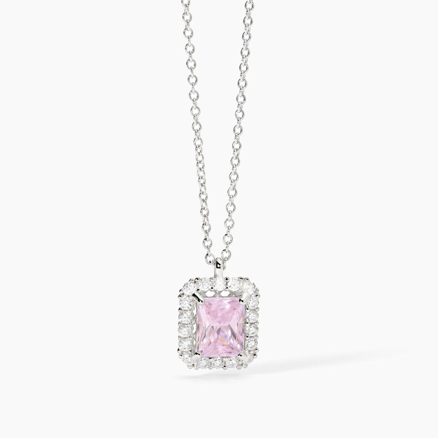 Mabina Girocollo con zircone rosa
