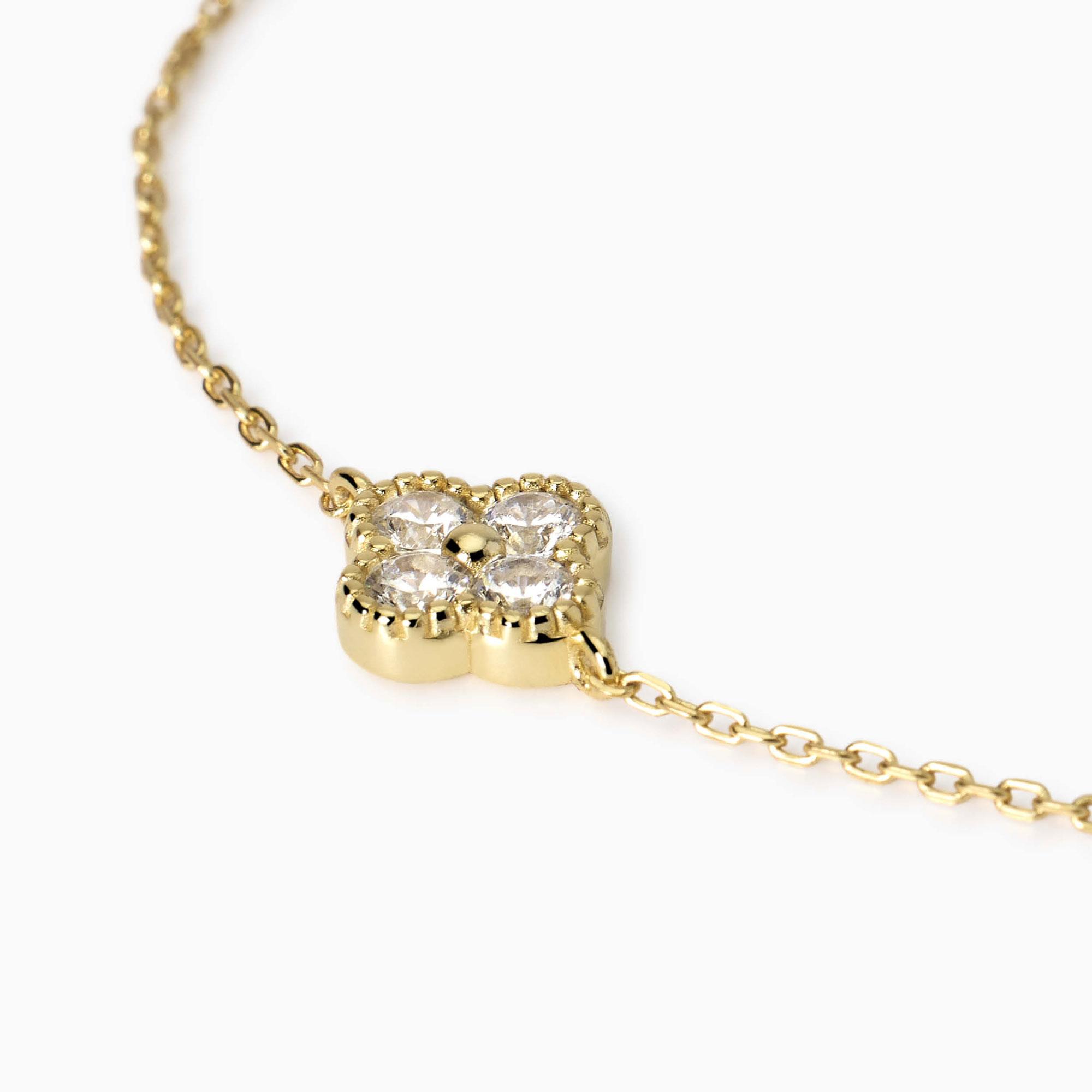 Mabina Bracciale con fiore dorato