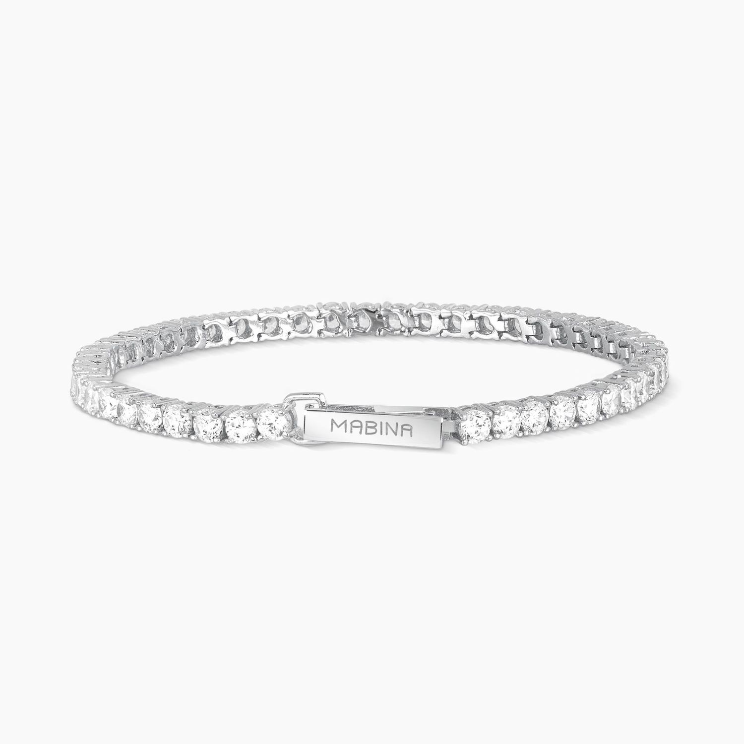 Mabina Bracciale in Argnto 925/°°° con zircone bianco