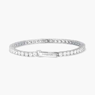 Mabina Bracciale in Argnto 925/°°° con zircone bianco