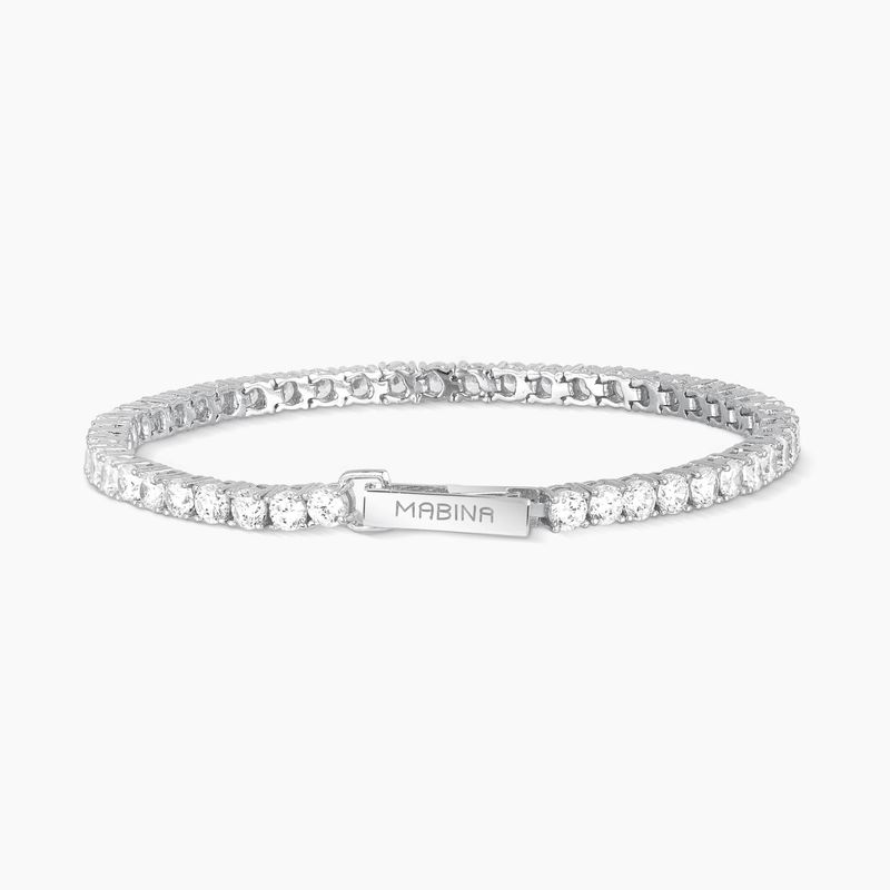 Mabina Bracciale in Argnto 925/°°° con zircone bianco