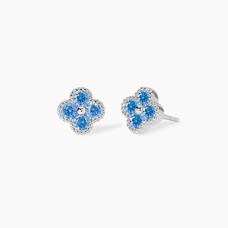 Mabina Orecchini con fiore azzurro