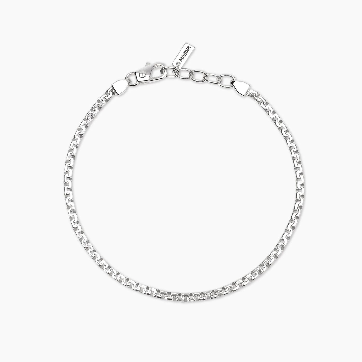 Mabina Bracciale in argento con catena greca
