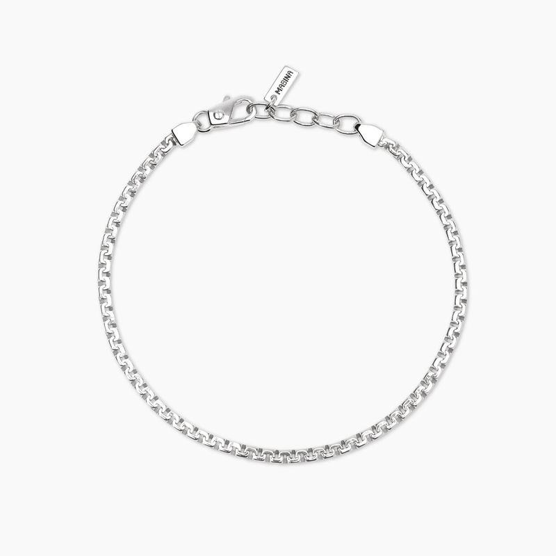 Mabina Bracciale in argento con catena greca