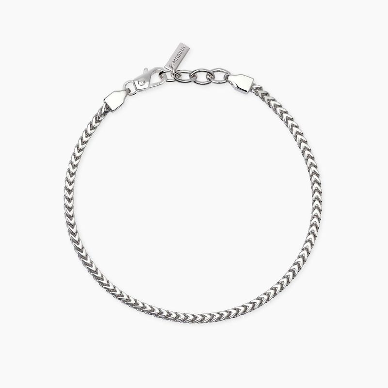 Mabina Bracciale in argento con catena franco